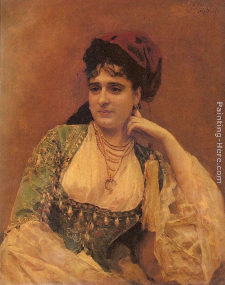Portrait Of A Lady painting - Raimundo de Madrazo y Garreta Portrait Of A Lady art painting